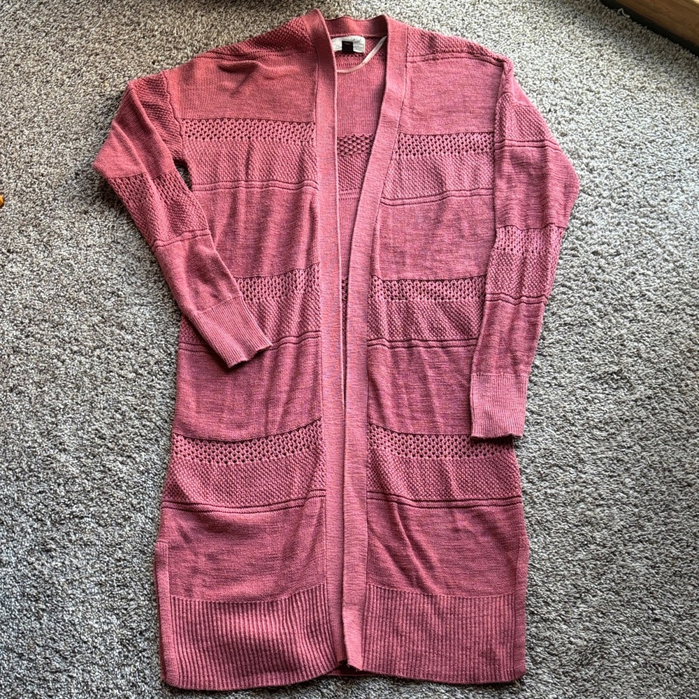 Universal Thread Mauve Open-Front Cardigan